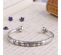 For Women, Ethnic Full of Matte Female Models Fashion Six-Word Mantra Adjustable Chinese Clothing Accessories Jewel