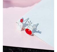 for Women, Exquisite Cute Elk Candle S Stud Earrings Sweet Student, Asymmetry,