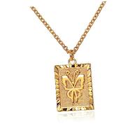 for Women Men Jewelry Charm Pendant Necklace Golden Alloy