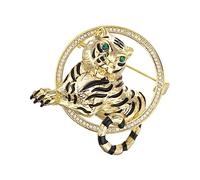 for Women Rhinestones Multi- Tiger Brooch Enamel Pin Women's Fashion Accessories