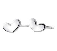 for Women, S925 Cute Little Bean Earrings Love Woman Literary Shiny Heart-Shaped Ear Piercing JewelryOne Pair