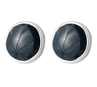 for Women, S925 Korean Women's Round Black Epoxy Earrings Women0.4cm