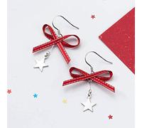 for Women, S925 Rainbow Female Korean Art, Five-Pointed Star Earrings, Ornamentsred