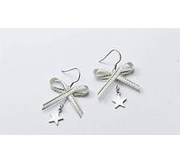 for Women, S925 Rainbow Female Korean Art, Five-Pointed Star Earrings, Ornamentsred