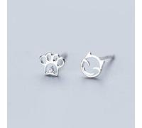 for Women, S925 White Mushroom Korean Sweet Cat Claw Pretty Women's Earrings
