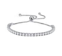 for Women, Tennis S925 Crystal Slider Adjustable Infinity for Women,Blue Crystal,Gift for Mom,