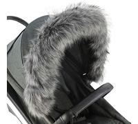 For-Your-Little-One aFHACWBC-DG120 - Pram Fur Hood Trim Compatible On Bebe Confort, Color Dark Grey