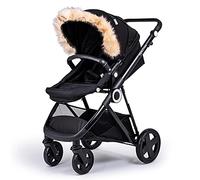 For-Your-Little-One aFHACWI-B298 - Pram Fur Hood Trim Compatible On iCandy, Color Beige