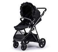 For-Your-Little-One aFHACWJ-B307 - Pram Fur Hood Trim Compatible On Jane, Color Black