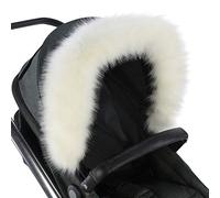 For-Your-Little-One aFHACWT-W537 - Pram Fur Hood Trim Compatible On Teutonia, Color White