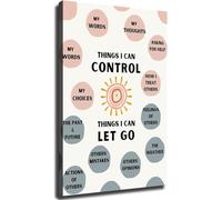 For Your Study or Bedroom Poster Control and Let Go Mindfulness Self Care Reference(Unframed,08x12inch(20x30cm))
