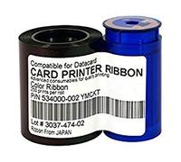 For Zebra 534000-002 Cinta de Cinta de Color para Datacard SD260 SD360 SP25 SP35 SP55 SP75 Plus Impresoras de Tarjetas 534000-002 Cinta YMCKT 250 Imágenes compatibles