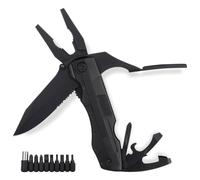 FORA Herramienta Multifuncional 18 en 1-3 Alicates, 1 Cuchillo, Navaja, 2 Abrelatas, 1 Destornillador con 9 Puntas, Multiusos para Supervivencia, Acampar, Camping, Jardín, Funda incluida