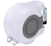 FORA Tendedero De 2 Cuerdas Retráctiles Extensible 26m (13m×2) - Interior y Exterior, ABS+PVC, Giro 180°, Carga Máx 15 Kg, Cuerda 2.9mm, Blanco/Gris