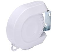 FORA Tendedero De Cuerda Retráctil Extensible 12m - Giro 180°, Carga Máx 15 Kg, Carcasa ABS+PVC, Montaje En Pared, Formato 16.5×16×6 Cm, Color Blanco