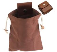 Foraging Bag 8.5x7.9 Inch Foldable Portable Drawstring Belt Pouch Multi-Use Canvas Pouch Harvest Bag for Travel, Camping, Hiking, Hunting, Claret