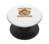 Foraging Whisperer Earthy Mushroom Vintage Design PopSockets PopGrip Adhesivo