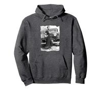 Forajidos, Bonnie Parker y Clyde Barrow Sudadera con Capucha, Unisex para Adultos, Jaspeado Oscuro, L
