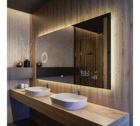 FORAM Espejo de Baño con Iluminación LED - Luz Espejo de Pared con Accesorios - Diferentes tamaños para Baño Dormitorio Maquillaje - L58