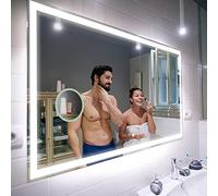 FORAM Espejo de Baño con Iluminación luz LED - Personaliza el Espejo de Pared con Accesorios - 160x50cm - Diferentes tamaños para Baño - Iluminado, retroiluminación - L01