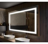 FORAM Premium Espejo de Baño con Iluminación LED - 160x80 - Luz Espejo de Pared con Accesorios - Diferentes tamaños - retroiluminado Iluminado - L15