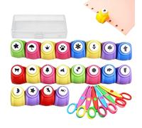 Foratrice Per Bambini - Metallo 3x3cm Set Per Punzonatura Creativa Con Taglierini With Custodia Inclusa, Lavoretti Scuola, Biglietti Fai Da Te, Ritagli Scrapbooking Ufficio, Aula