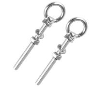 Forbabe 2 pares Tornillo de Ojo M12 x 120 mm Tornillo de Ojo de Acero Inoxidable 316 de con Arandela y Tuerca Hexagonal Para Fijar y Colgar