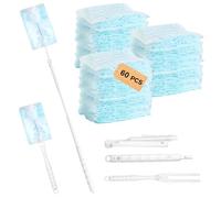 Forbabe 60 Piezas para Swiffer Duster Kit con 1 Mango y 1 Varilla Telescópica, Plumero Atrapapolvo para Limpiar Polvo, Cabello