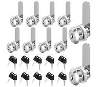 Forbabe Cerradura Buzon 30mm, 10 Piezas Cerradura Armario con Llave, una Llave Controla una Cerradura, Adapta a un Grosor Máximo de Puerta de 23mm