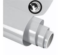 FORBELL Lámina para plóter textil, 30,5 cm × 3 m Reflejante gris, película de transferencia textil (Gris Reflejante, 30,5 cm × 3 m)