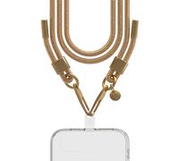 Force Case Bandolera universal para teléfono con mosquetón, Dorado