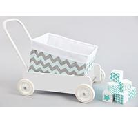 Force Kids paniers Blanc uni et chevron gris clair et menthe
