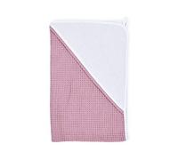 Force Kids Serviette à capuche Blanc/gaufrée Rose