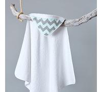 Force Kids Serviette à capuche Chevron Gris clair et menthe