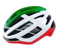 Force Lynx Casco Ciclismo Bicicleta, Adultos Unisex, Blanco-Verde-Rojo, 55-59 cm