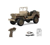 ForceAero Escala 1/10 Off-Road RC Rock Crawler, 2.4G 4WD Camión monstruo de control remoto militar con luces LED, interior de bricolaje y rango de 50 m para entusiastas
