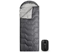 Forceatt Saco de Dormir-5°C/10°C Rectangular para Acampar, para 3-4 Estaciones, con Bolsa de compresión y Capucha para Viajes, Camping, Senderismo -5°C-15°C