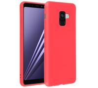 Forcell Carcasa para Samsung Galaxy A8 Soft Touch Silicona Pastel, Rojo