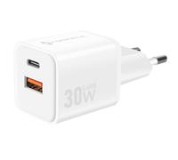 Forcell Cargador GaN III 30W con USB-C + USB, formato mini,