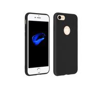 Forcell Soft Touch Funda de Silicona Negra para iPhone 7/8
