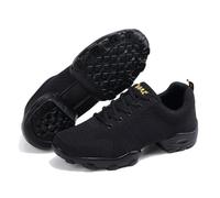 ForceRoute Hombres,Zapatos De Baile para Jazz,Zapatillas Baile Moderno,Baile Único Dividida Moderno Sneakers De Danza,Calzado Claque Jazz,Luz,Mojadura,Resistente Al Desgaste,para Danza,Blanco,Negro