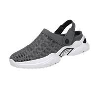 ForceRoute Zapatillas Deporte Traseras Abiertas Malla Hombre,Sin Cordones Informales con Espalda Abierta,Zapatillas Sin Espalda,Ligeros,Resistente Al Desgaste,para Veranos,Playa