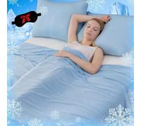 Forcipower Cooling Blanket,Convenientto Summer Ultimate Cooling Blanket,Double Sided Cold Effect,Keep Cool For Night Sweats,For Hot Sleepers, Breathable Soft (Light Blue, 60*80inchs(150*200cm))