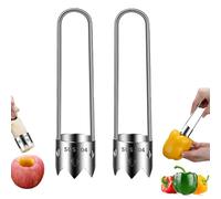 Forcipower - Removedor multifuncional de núcleo de frutas y verduras, removedor de núcleo, herramienta de descorazonador de verduras de acero inoxidable 2025 para utensilios de cocina, pimiento rojo