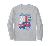 Ford - American Bronco 69 Bandera En El Fondo Manga Larga