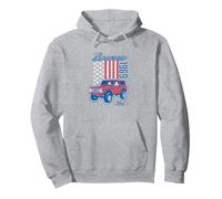 Ford - American Bronco 69 Bandera En El Fondo Sudadera con Capucha