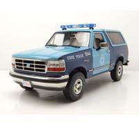 Ford Bronco XLT 1996 Massachusetts Policía Azul Modelo 1:18 Greenlight