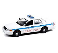Ford Crown Victoria Departamento de Policía de la Ciudad de Chicago 2008 - GREEN85533 - GREENLIGHT - 1/24