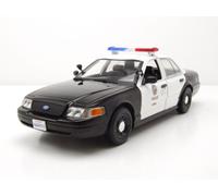 Ford Crown Victoria LAPD Policía 2001 Negro Blanco Drive Serie De TV Modelo 1:24