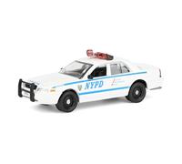 Ford Crown Victoria Police Interceptor, blanco, NYPD - Departamento de Policía de Nueva York, 2011, modelo Coche, Ready-Made Greenlight 1:64